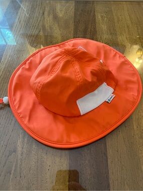 Kids Wide Brim Sun Hat in Vibrant Orange